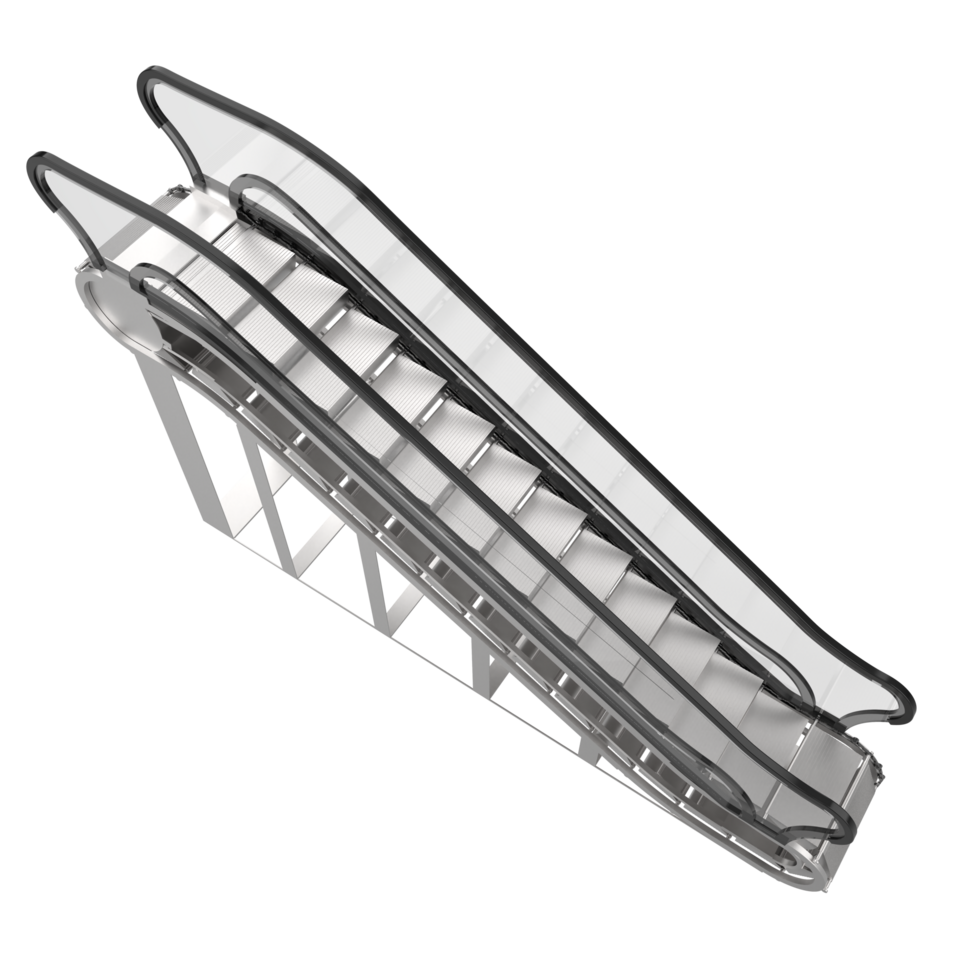 Single escalator isolated on background. 3d rendering - illustration png