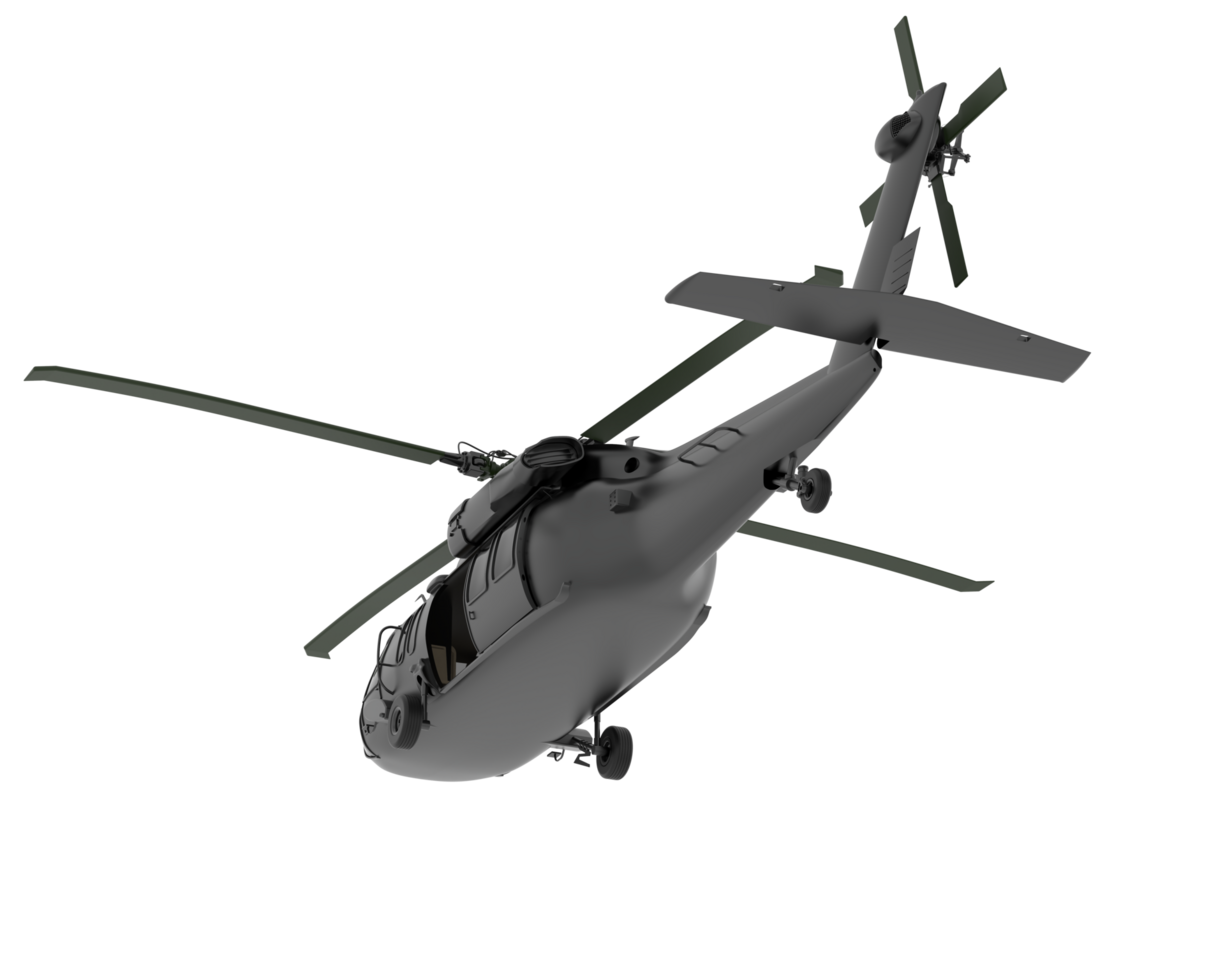 Helicopter isolated on background. 3d rendering - illustration png