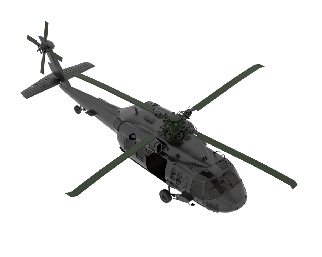 Helicopter isolated on background. 3d rendering - illustration png