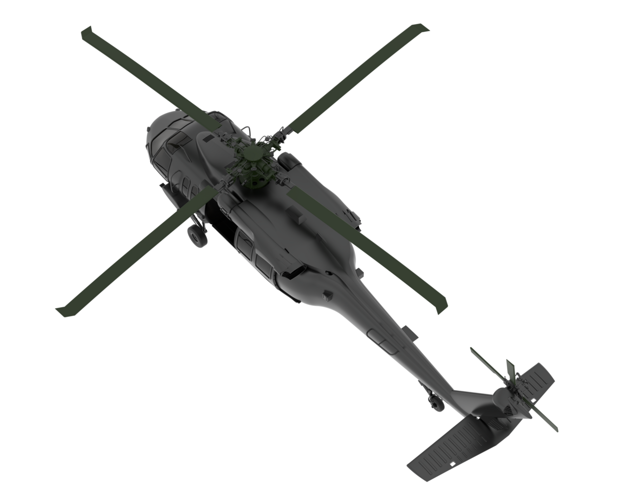 Helicopter isolated on background. 3d rendering - illustration png