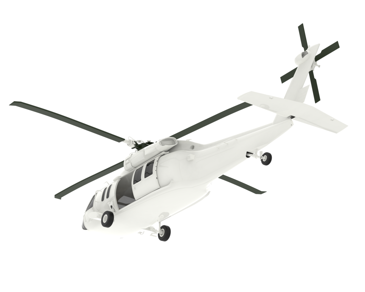 Helicopter isolated on background. 3d rendering - illustration png