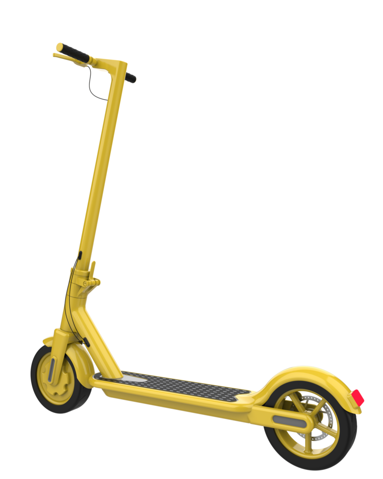 eléctrico scooter aislado en antecedentes. 3d representación - ilustración png