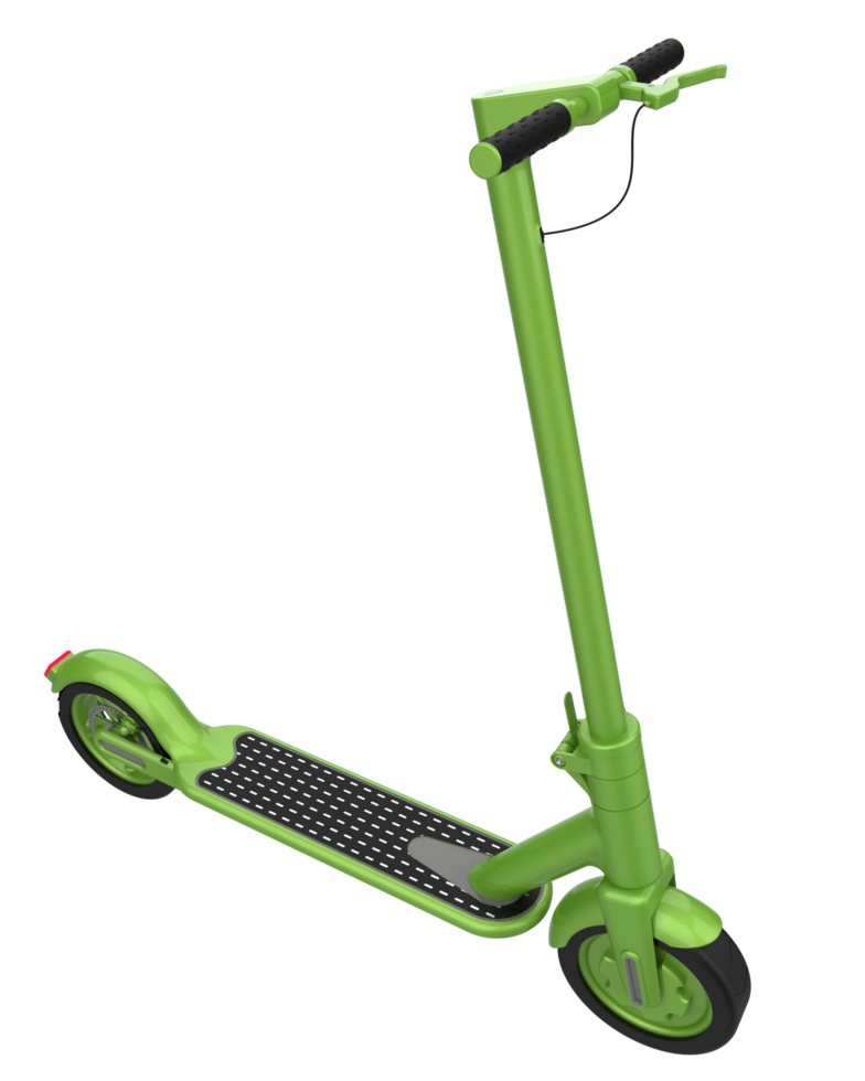 eléctrico scooter aislado en antecedentes. 3d representación - ilustración png