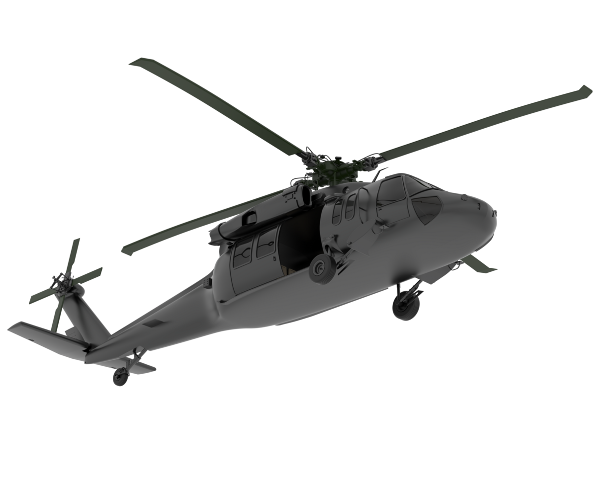 Hubschrauber isoliert auf Hintergrund. 3d Rendern - - Illustration png