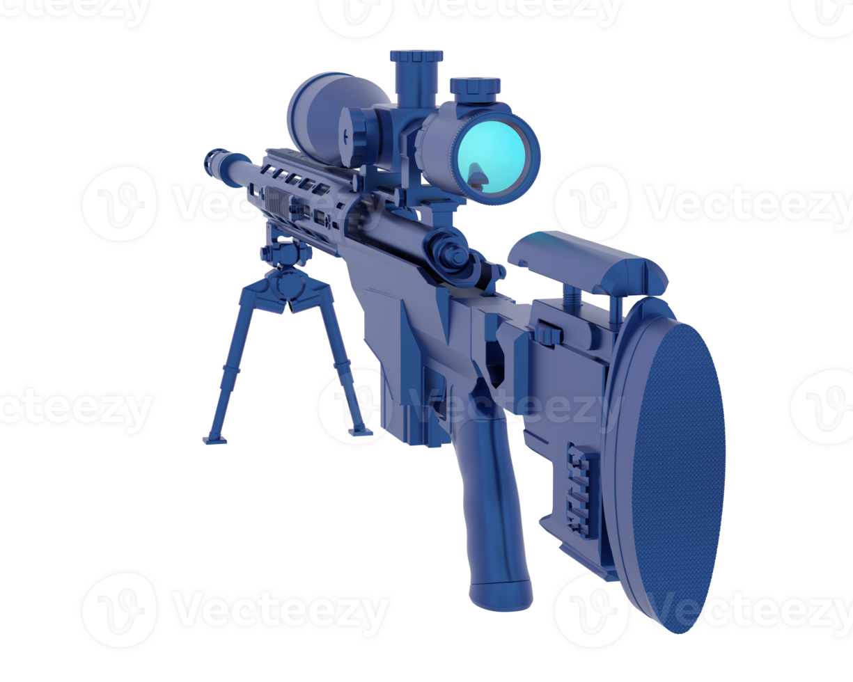 arma de fuego con alcance aislado en antecedentes. 3d representación - ilustración png