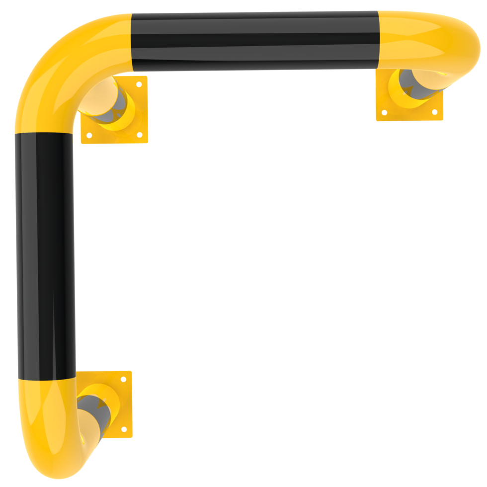 Parking lot corner guard isolated on background. 3d rendering - illustration png