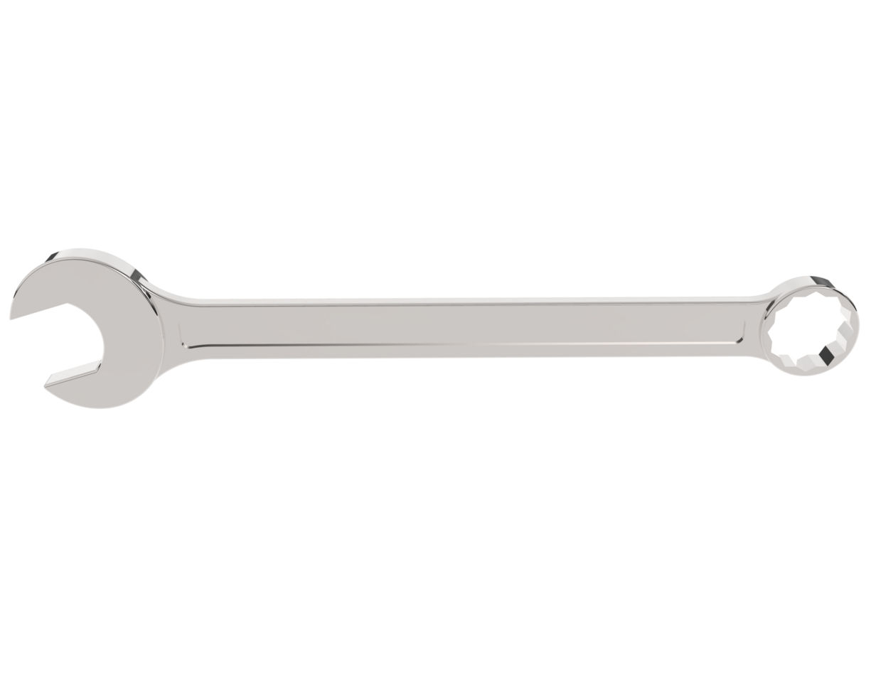 Wrench isolated on background. 3d rendering - illustration png
