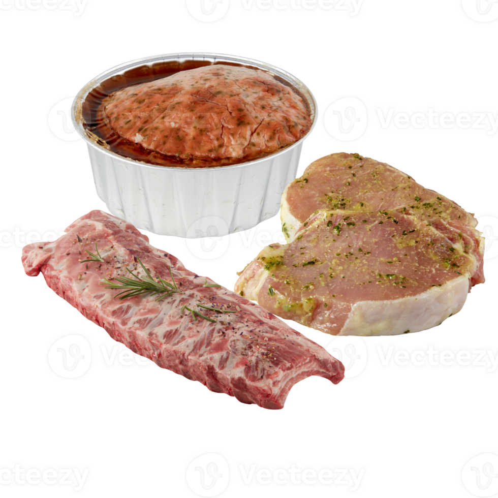 fresh pork steak cut out isolated transparent background png