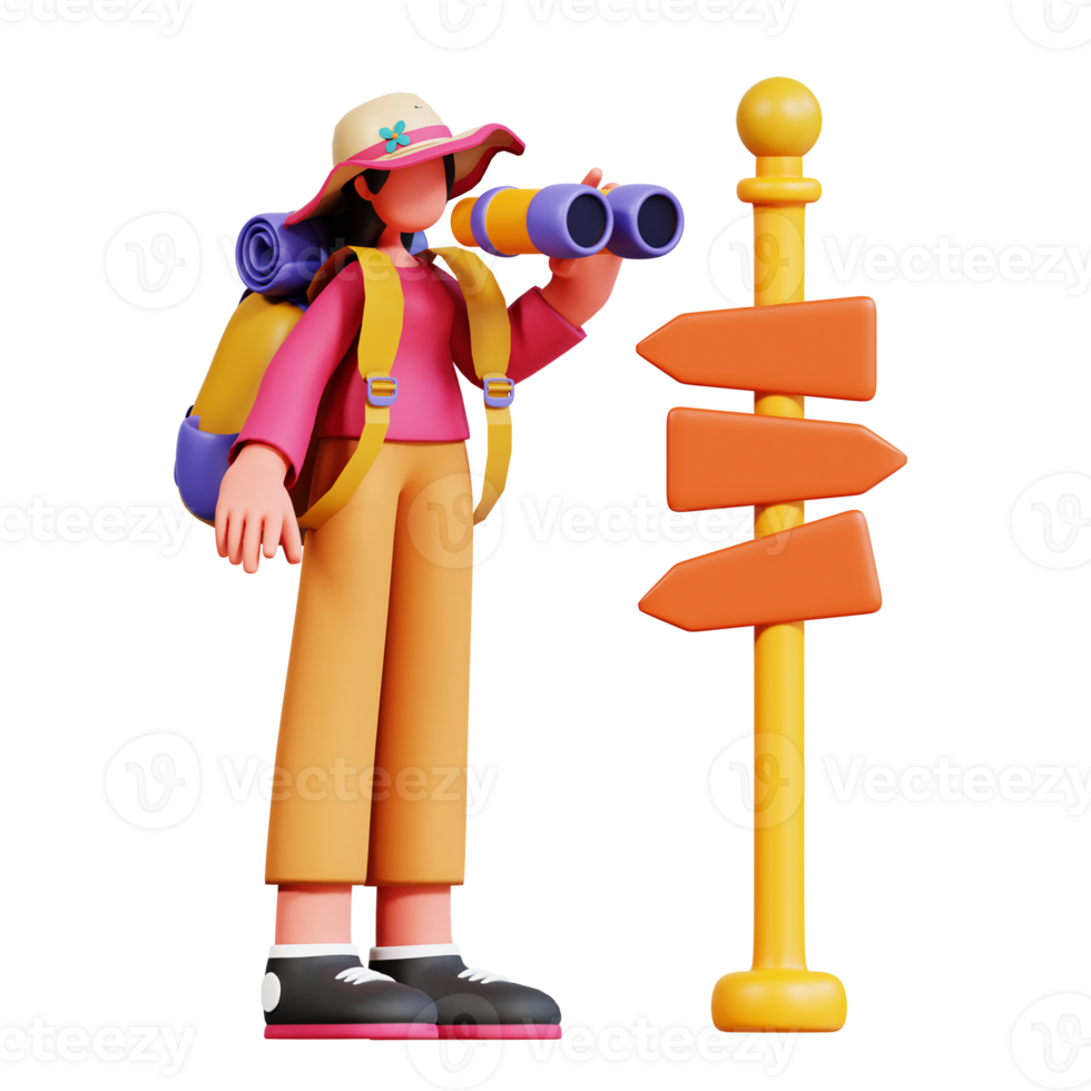 3D Character Female Holiday Illustration png