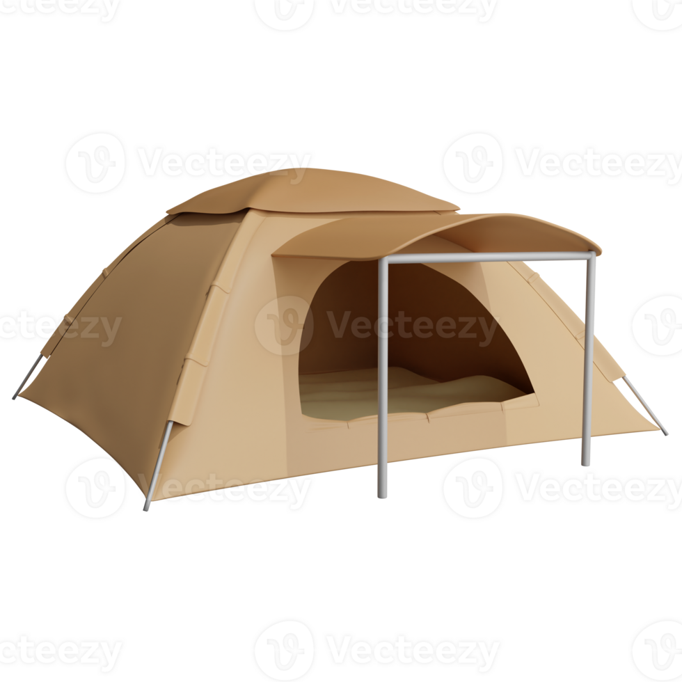 campeggio tenda clipart piatto design icona isolato su trasparente sfondo, 3d rendere estate e campeggio concetto png