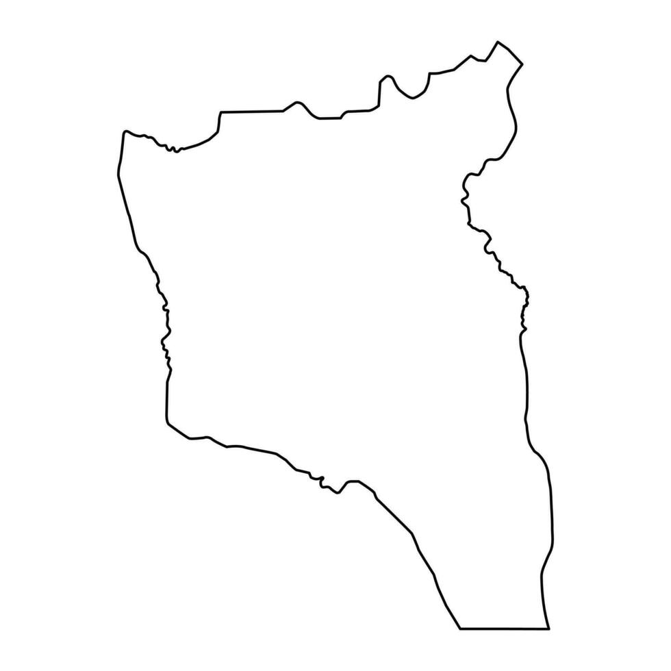 sur kivu provincia mapa, administrativo división de democrático república de el congo vector ilustración.