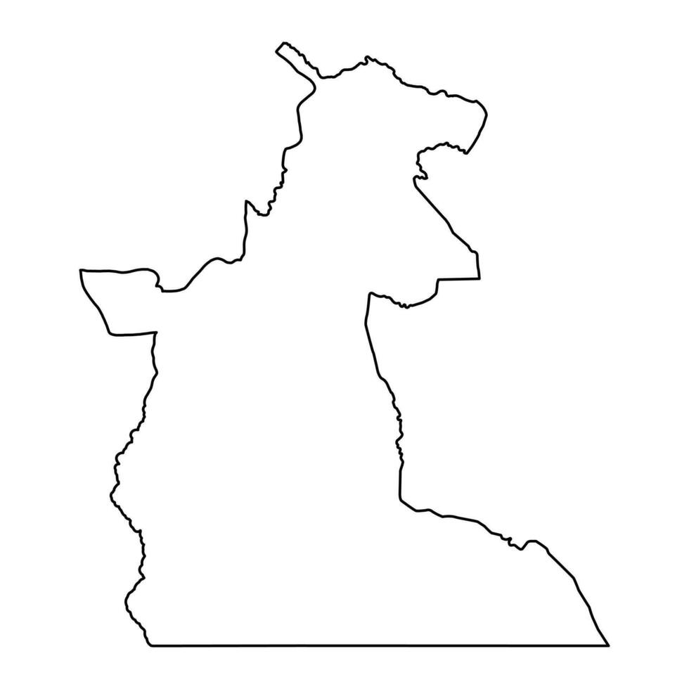 maniema provincia mapa, administrativo división de democrático república de el congo vector ilustración.