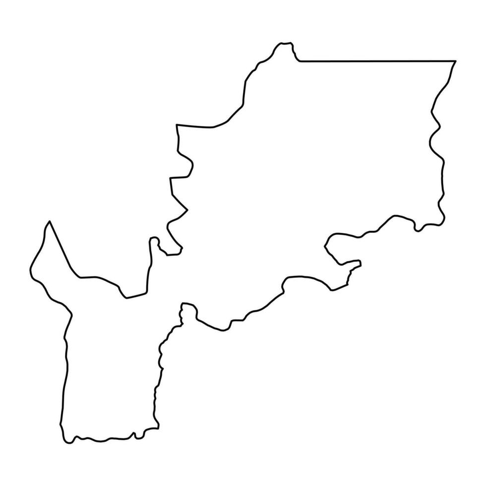 Lomami provincia mapa, administrativo división de democrático república de el congo vector ilustración.