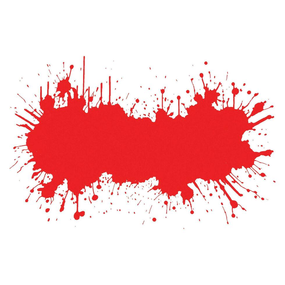 red paint splashes vector