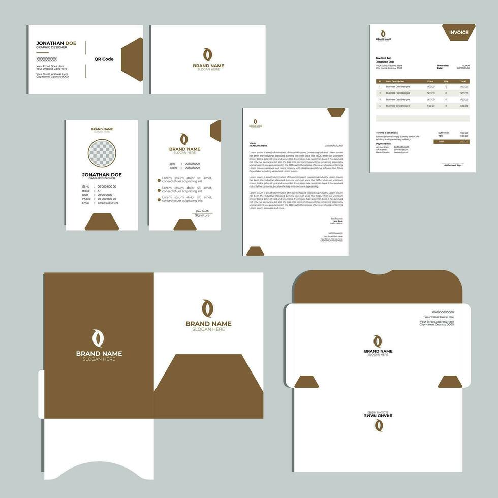 Company Stationery Design. Company Branding Template vector