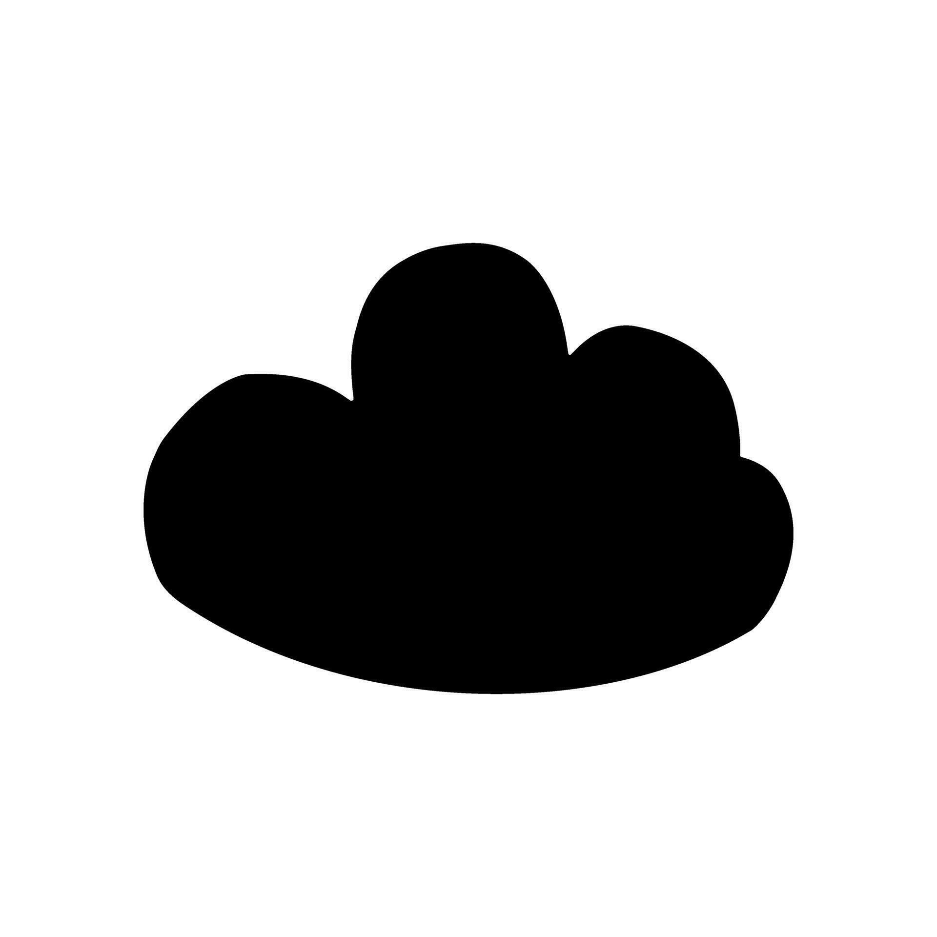 Toy cloud icon vector. Baby clouds illustration sign. Cloud symbol or