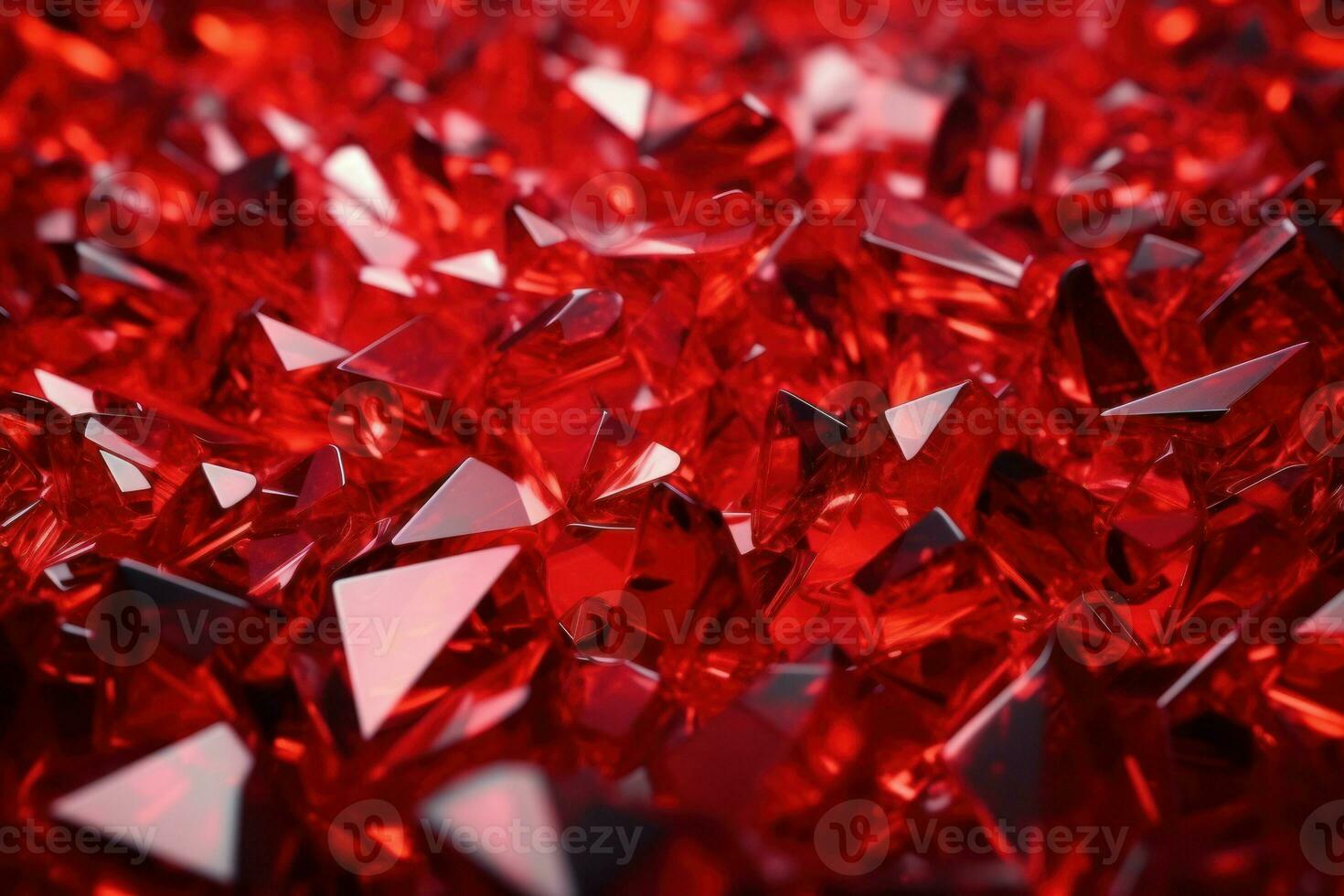 AI generated Red radiant crystal surface. Generate ai photo