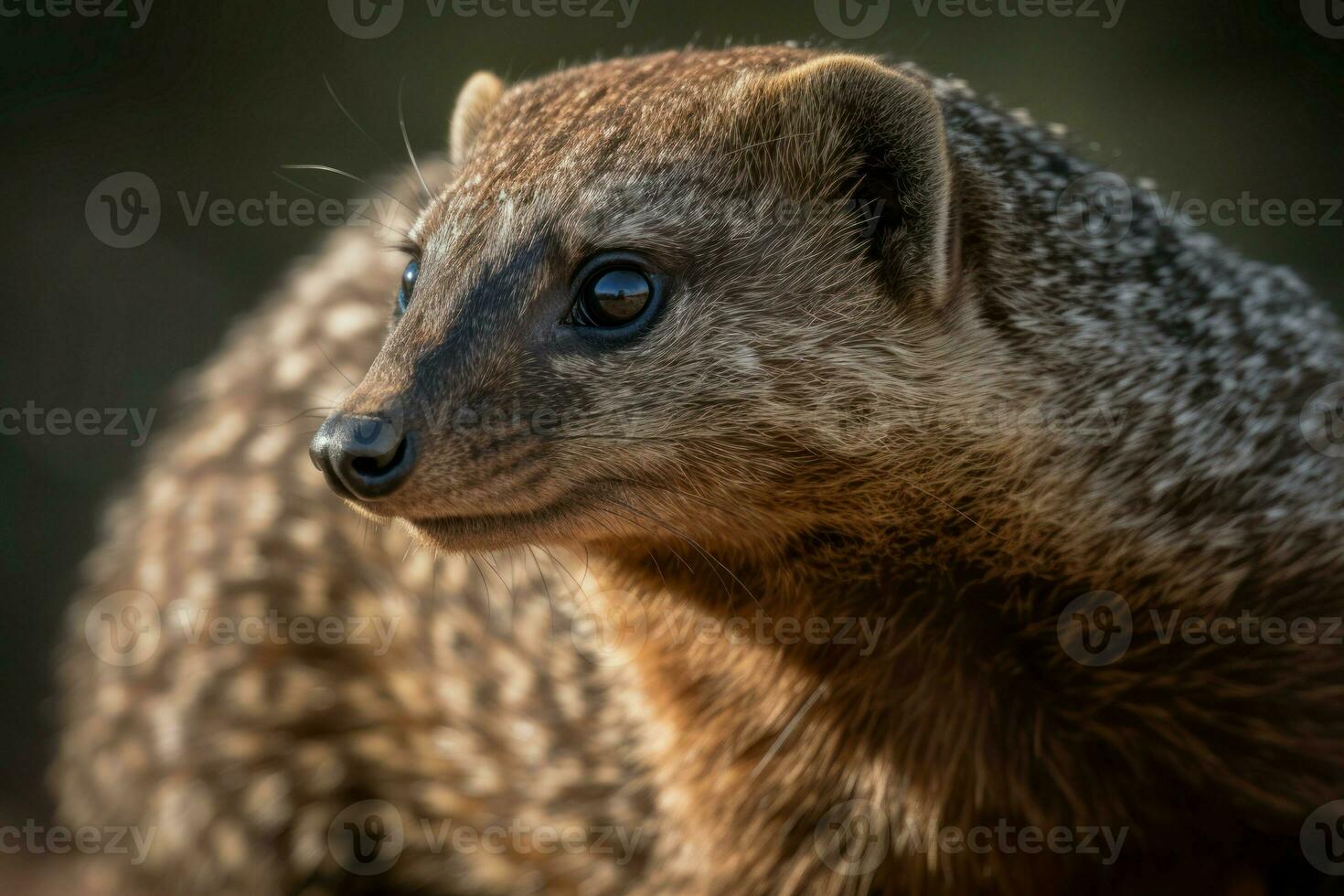 AI generated Mongoose portrait from south Africa. Generate ai photo