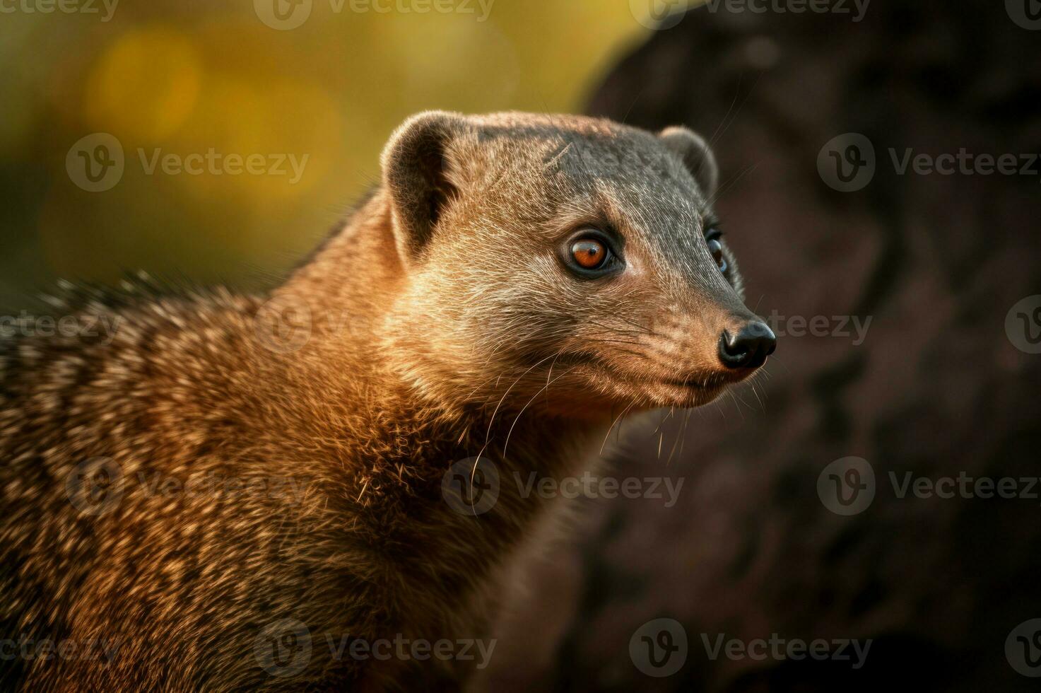 AI generated Mongoose animal from south Africa. Generate ai photo