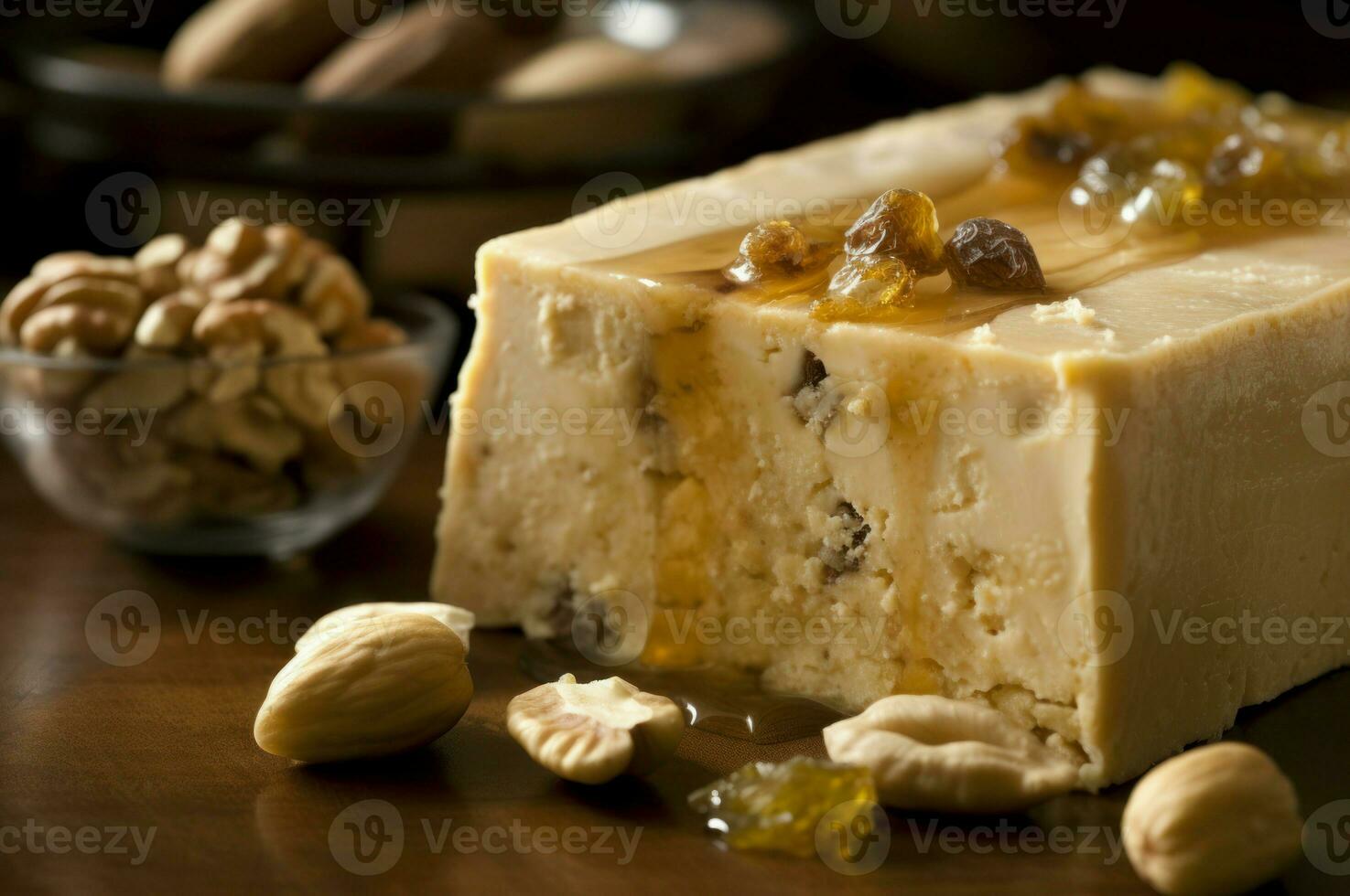 AI generated Halva Turkish dessert. Generate ai photo