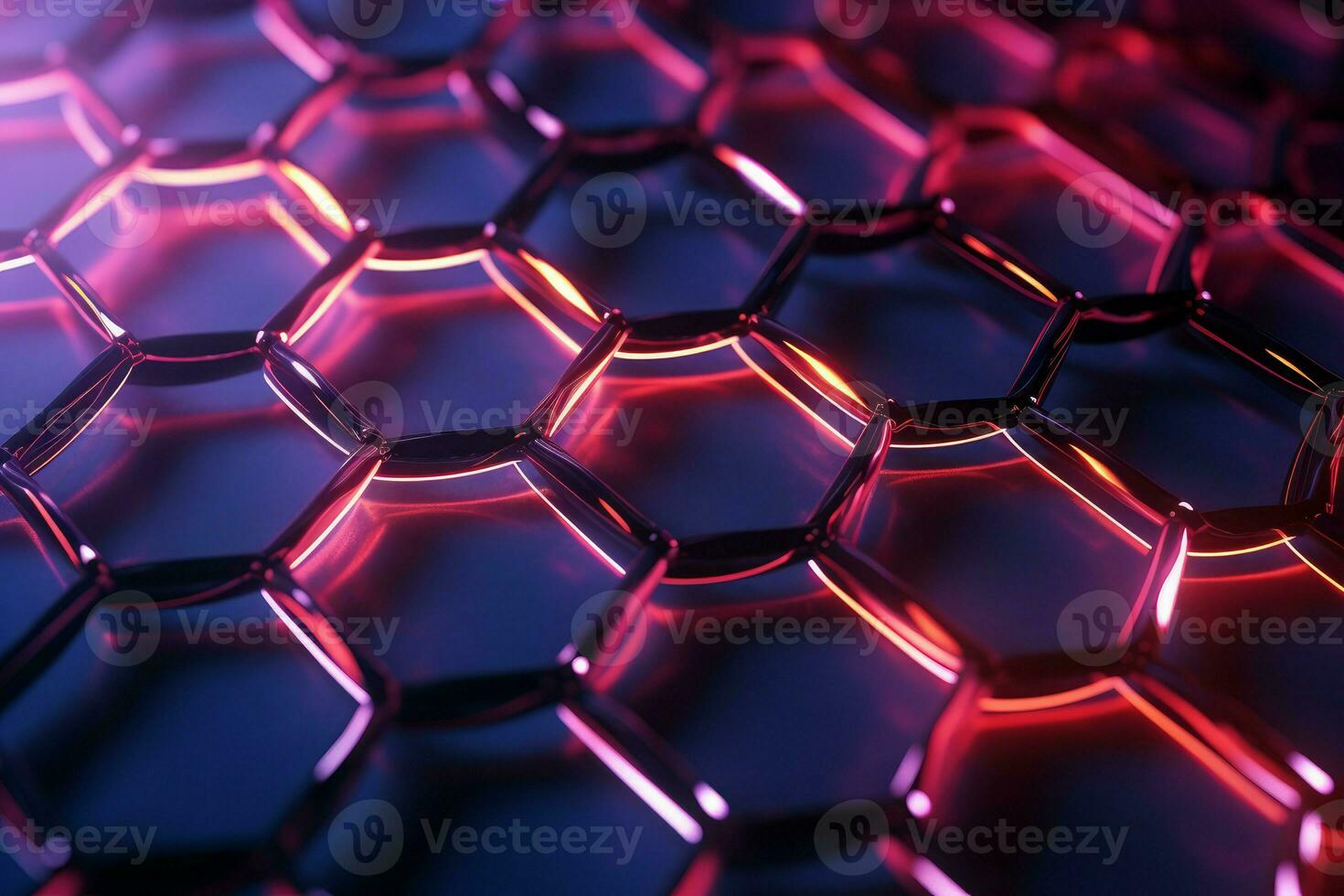 AI generated Structurally complex Hexagonal nano grid. Generate Ai photo