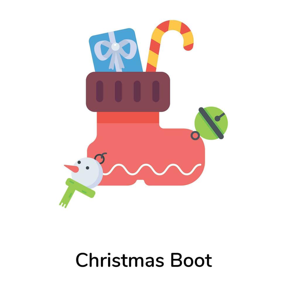 Trendy Christmas Boot vector