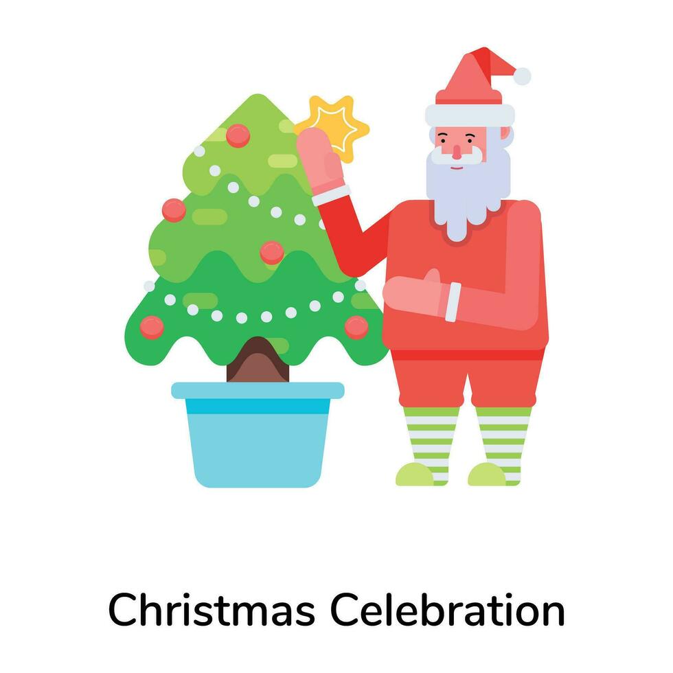 Trendy Christmas Celebration vector