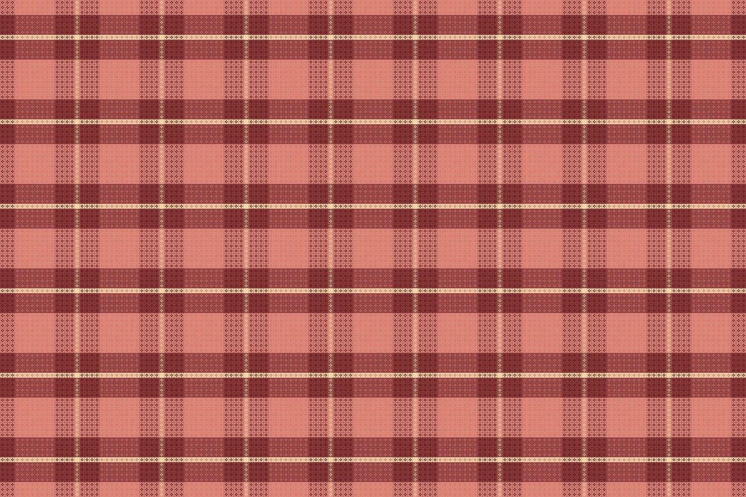 Tartan plaid pattern with texture and retro color. vector