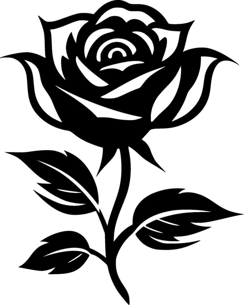 Rose - High Quality Vector Logo - Vector illustration ideal for T-shirt graphic