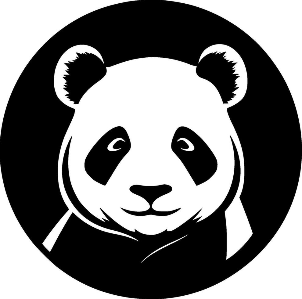 Panda, Minimalist and Simple Silhouette - Vector illustration