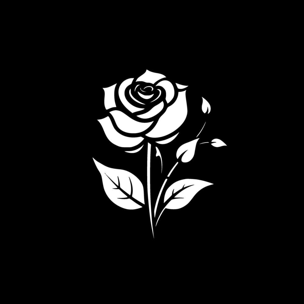 rosas, negro y blanco vector ilustración