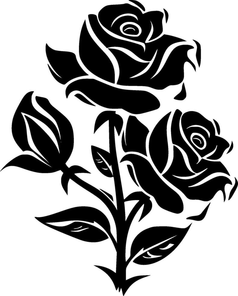 rosas - minimalista y plano logo - vector ilustración