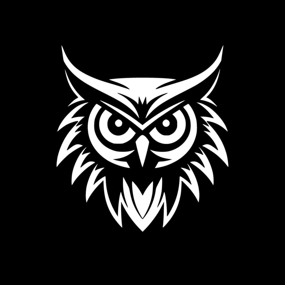 Owl - Minimalist and Flat Logo - Vector illustration