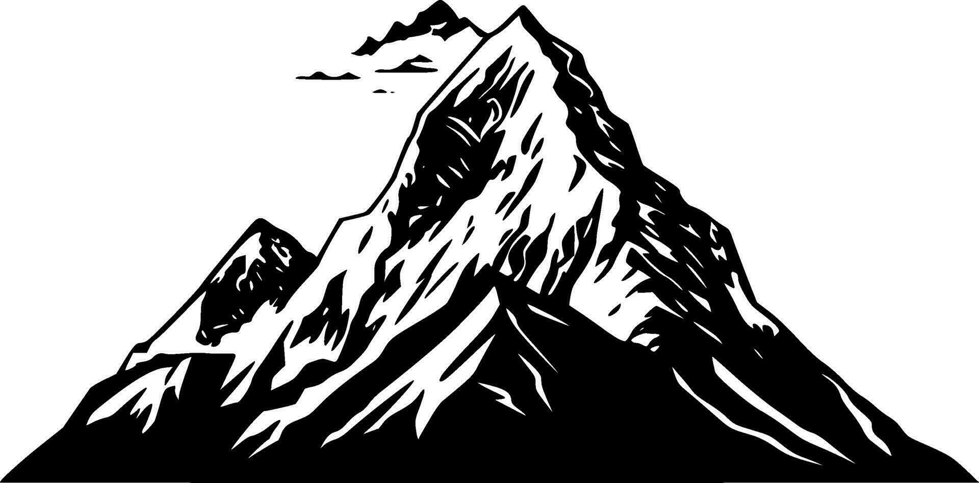 Mountains, Minimalist and Simple Silhouette - Vector illustration
