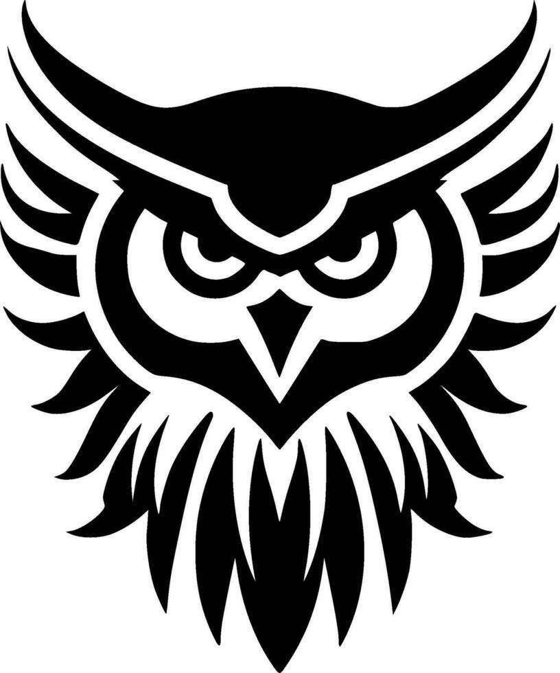 Owl, Minimalist and Simple Silhouette - Vector illustration
