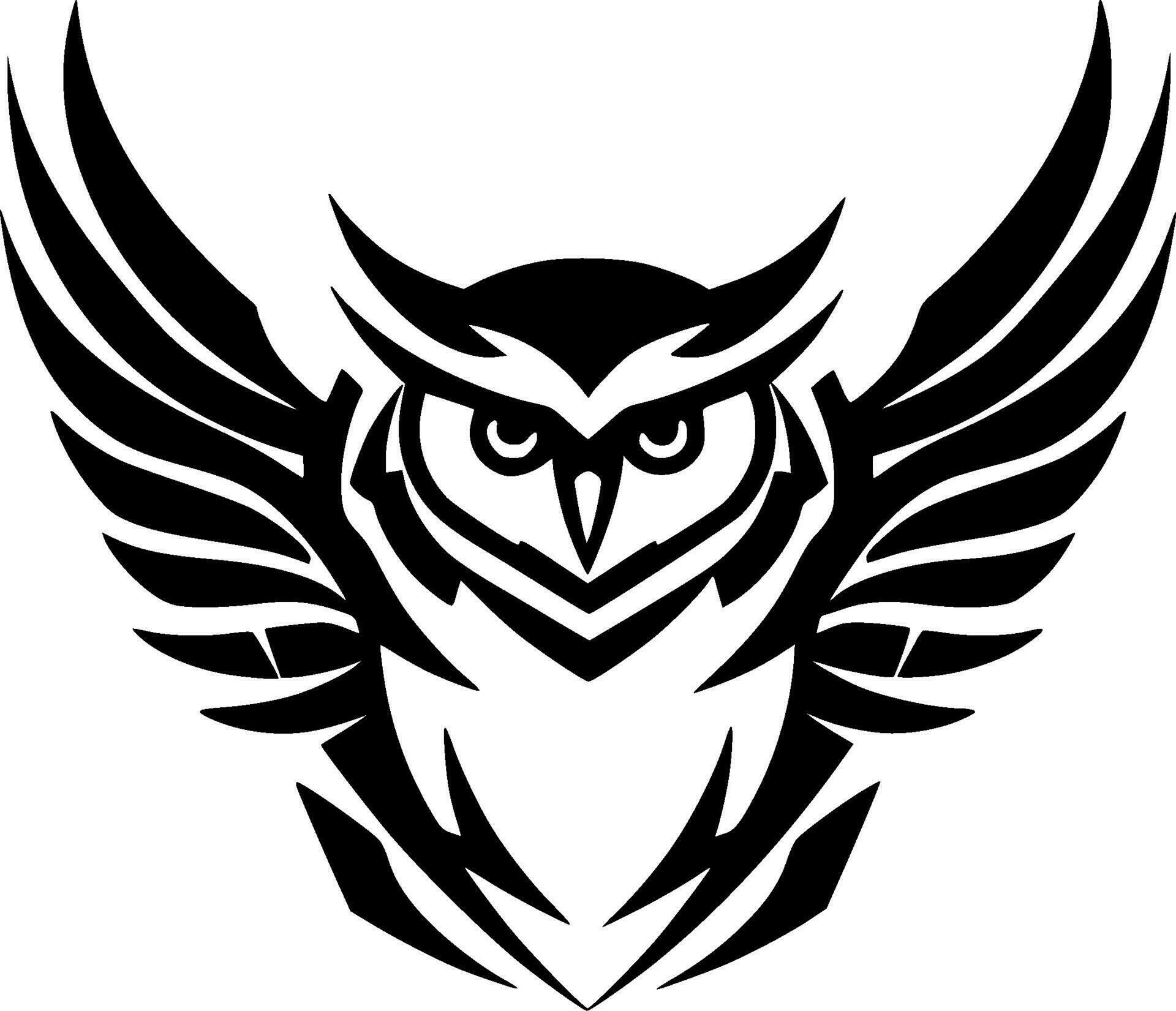 Owl, Black and White Vector illustration 35322925 Vector Art at Vecteezy