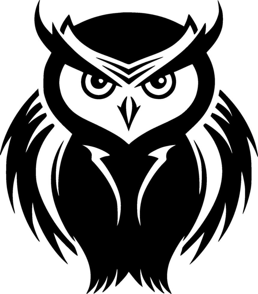 Owl, Minimalist and Simple Silhouette - Vector illustration