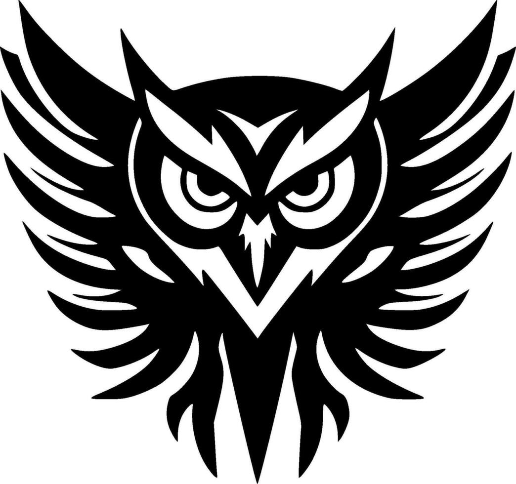 Owl, Minimalist and Simple Silhouette - Vector illustration