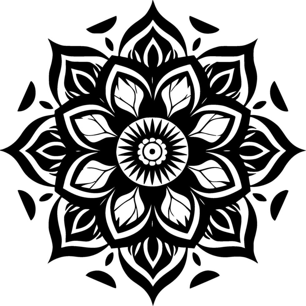 Mandala, Minimalist and Simple Silhouette - Vector illustration