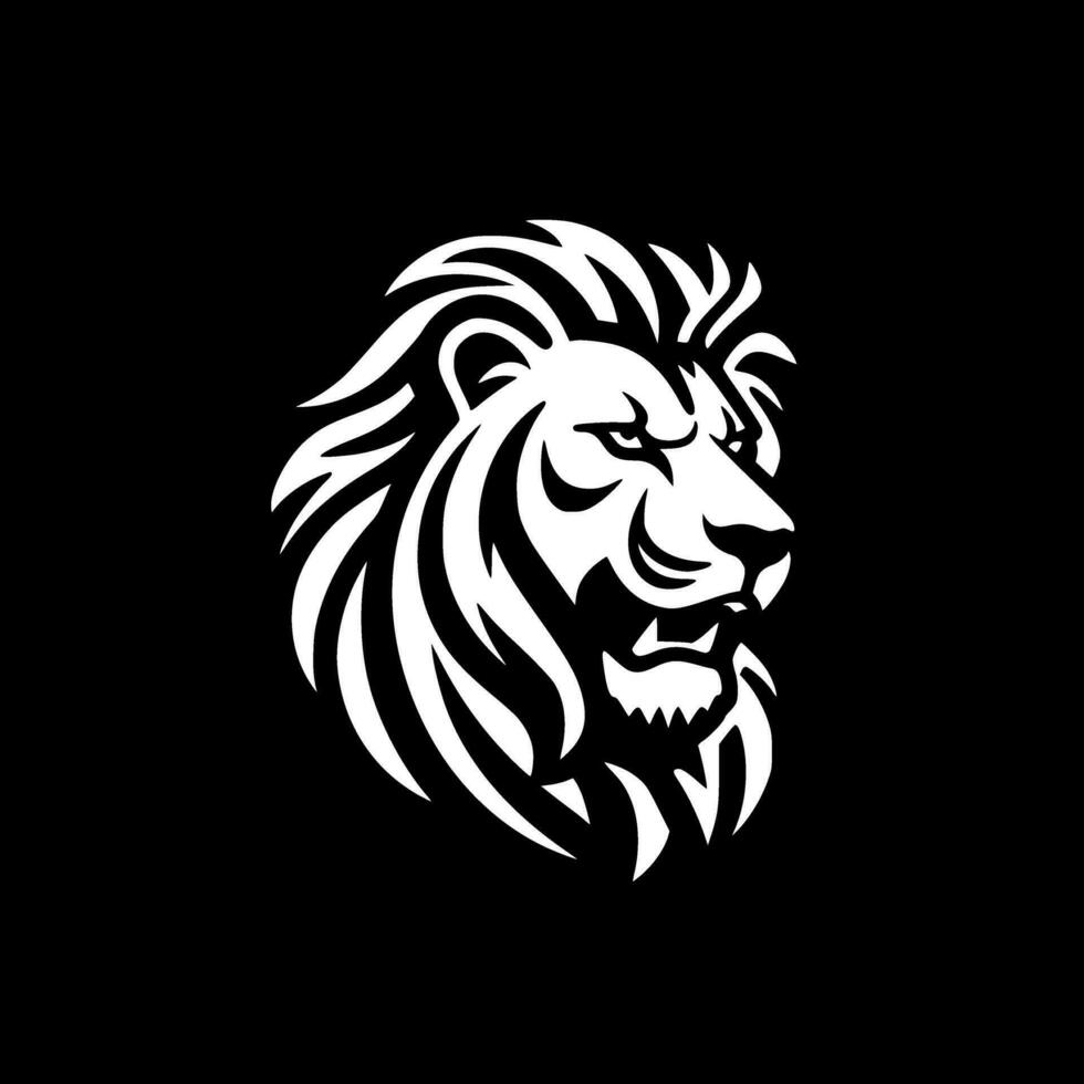 Lion, Minimalist and Simple Silhouette - Vector illustration