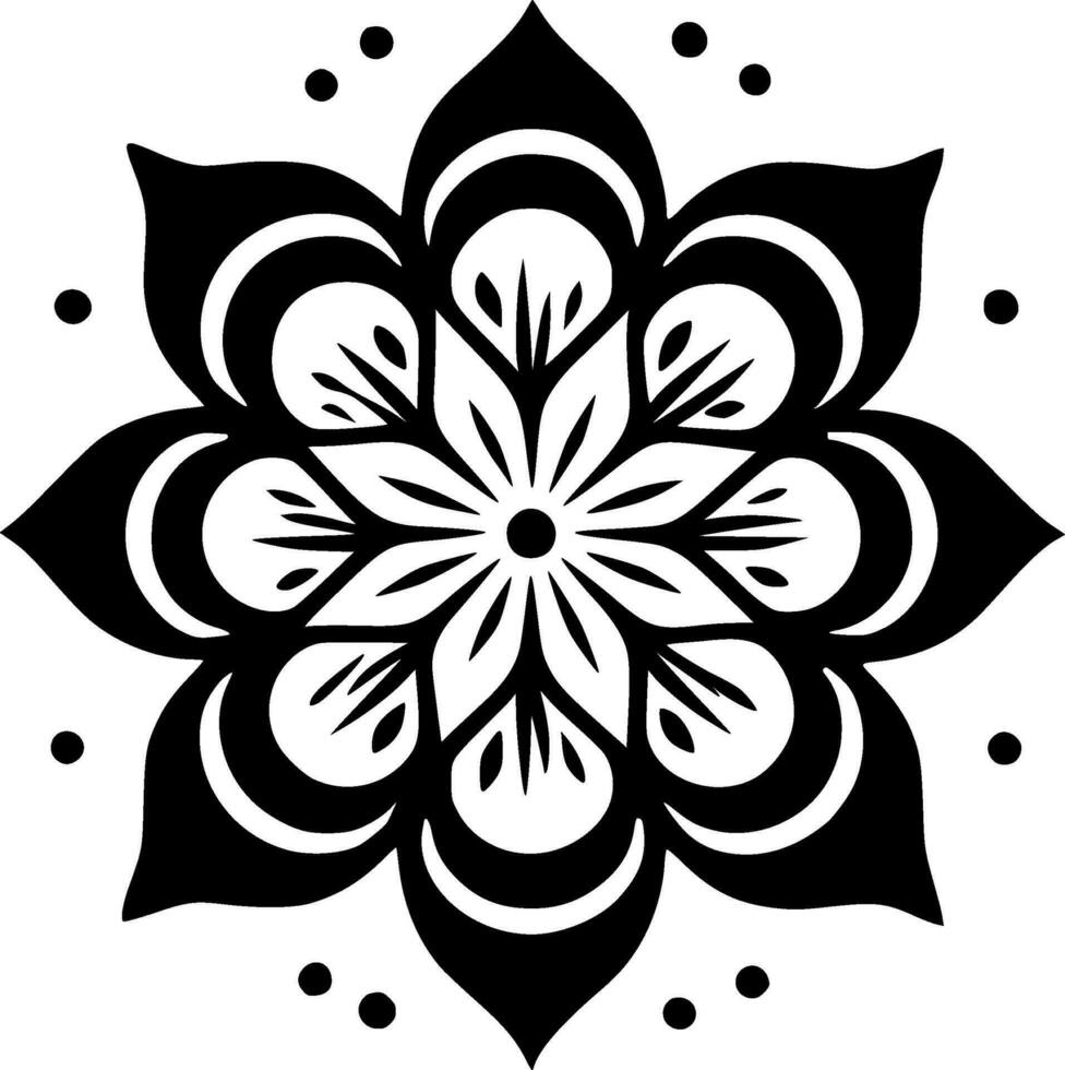 Mandala - Minimalist and Flat Logo - Vector illustration