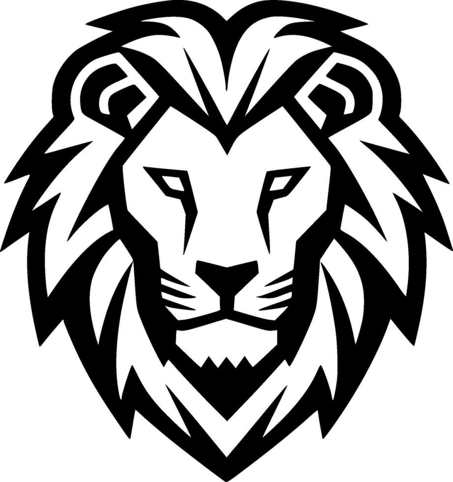 Lion, Minimalist and Simple Silhouette - Vector illustration