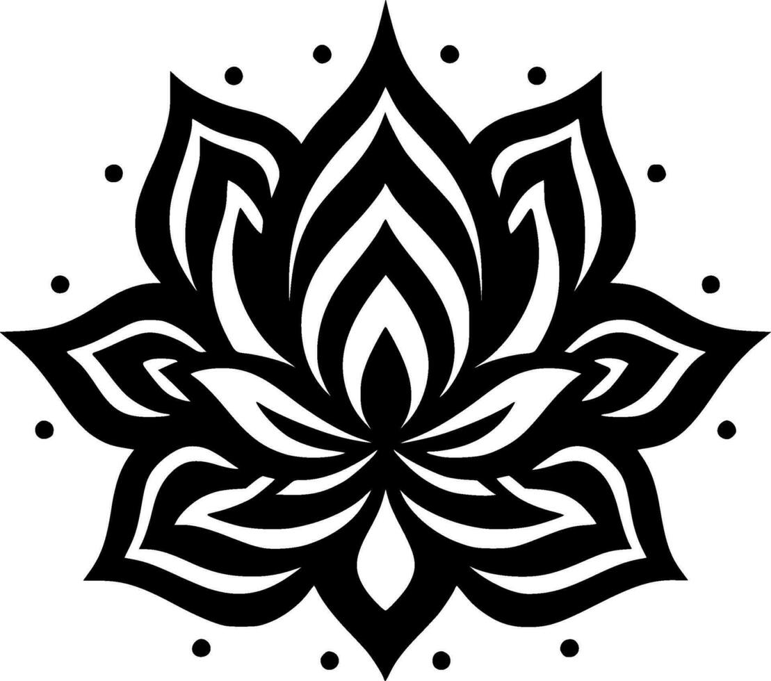 Mandala, Minimalist and Simple Silhouette - Vector illustration