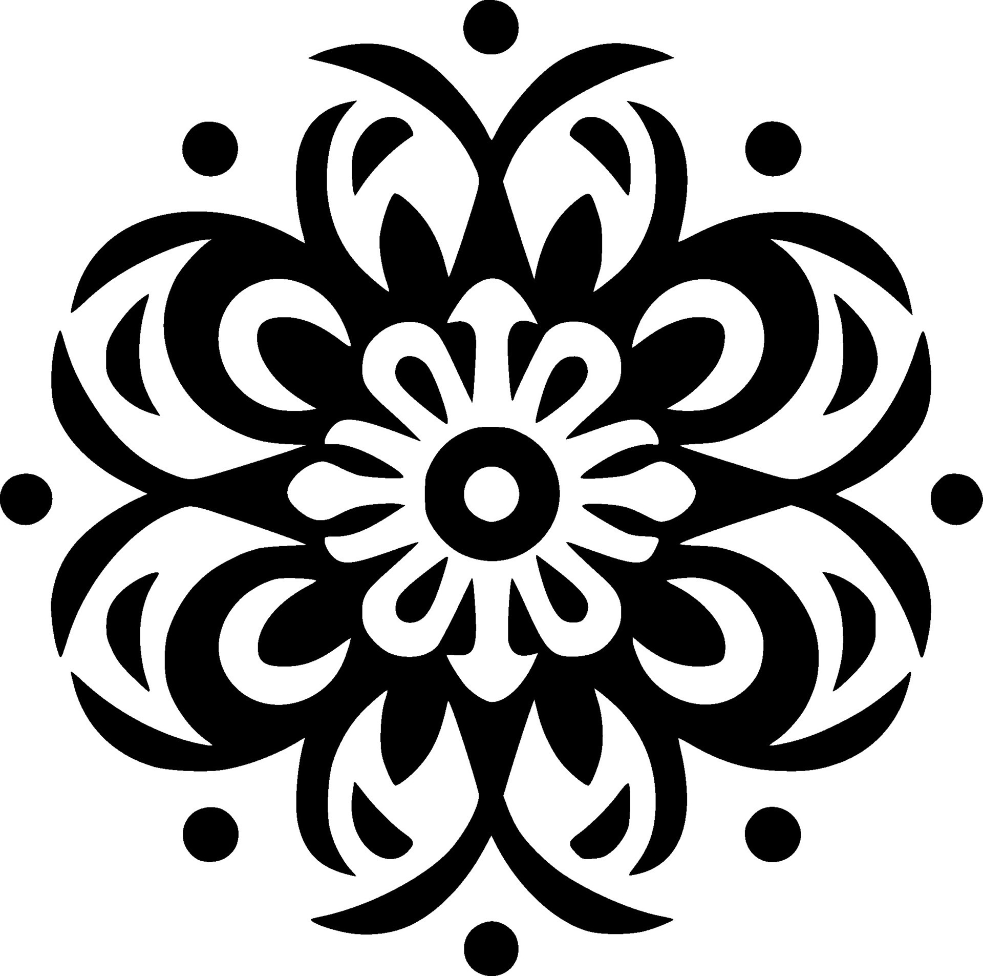 Mandala, Black and White Vector illustration 35322979 Vector Art at