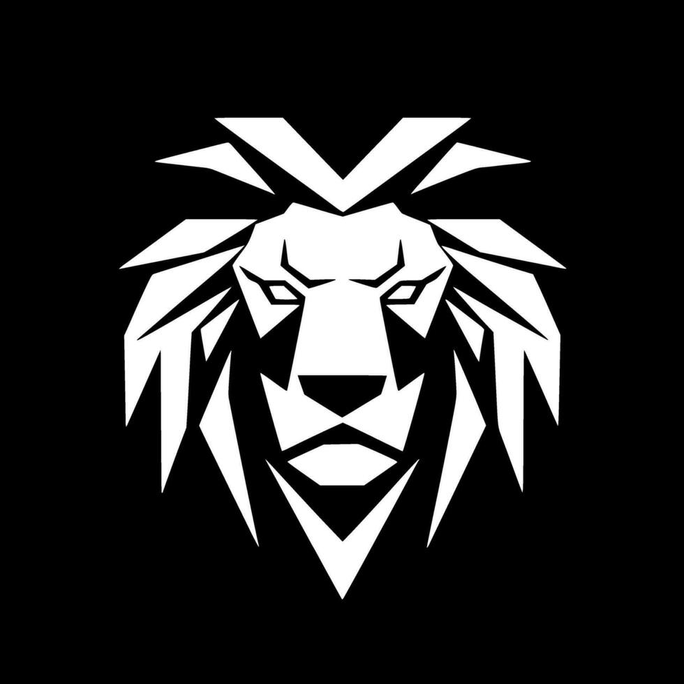 Lion, Minimalist and Simple Silhouette - Vector illustration