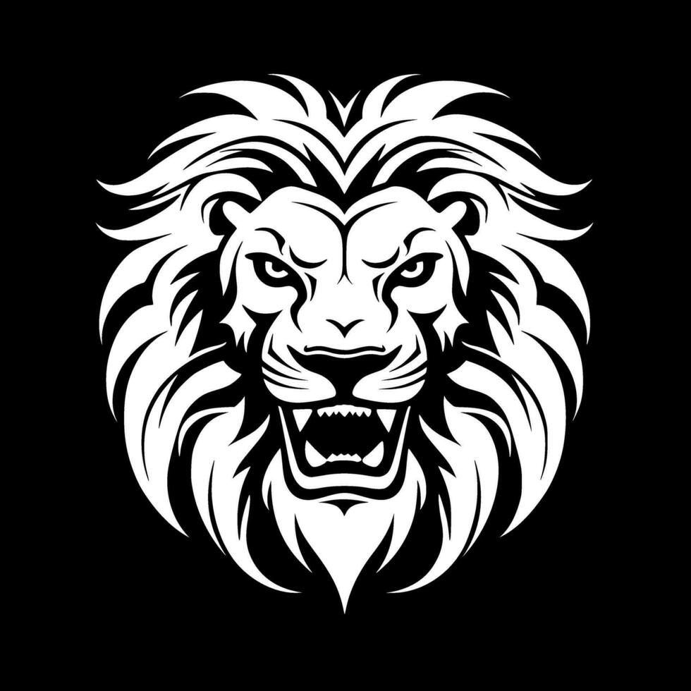 Lion, Minimalist and Simple Silhouette - Vector illustration