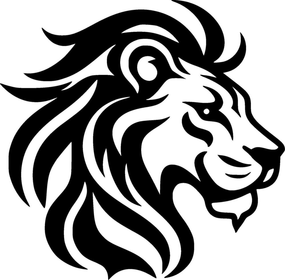 Lion - Minimalist and Flat Logo - Vector illustration