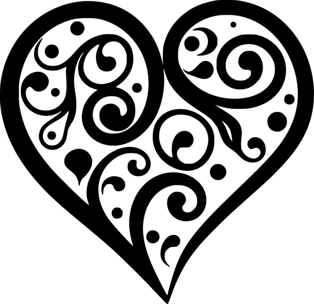 Heart, Minimalist and Simple Silhouette - Vector illustration