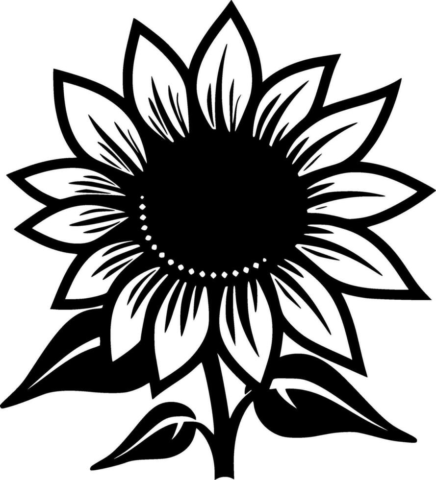 Flower, Minimalist and Simple Silhouette - Vector illustration