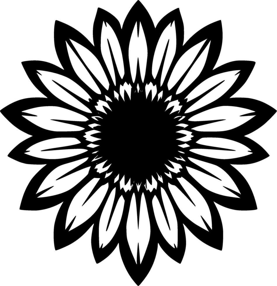 Flower, Minimalist and Simple Silhouette - Vector illustration